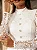 Vestido Mullet em Renda Off White com Gola Alta e Manga Longa Helena - Imagem 3