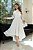 Vestido Mullet em Renda Off White com Gola Alta e Manga Longa Helena - Imagem 2