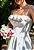 Vestido Midi Off White em Crepe com Aplicações de Rosas Kiara - Imagem 3