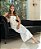 Vestido Midi Off White em Crepe com Bordado de Pérolas e Pedrarias Any - Imagem 2