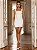 Vestido Curto Off White em Crepe com Laço Leonor - Imagem 1