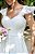 Vestido Midi em Renda Branca com Decote Coração Evelyne - Imagem 4
