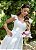 Vestido Midi em Renda Branca com Decote Coração Evelyne - Imagem 3