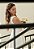 Vestido Midi Branco em Crepe com Aplicações Flores Fiorella - Imagem 4