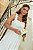 Vestido Midi Branco em Crepe com Aplicações Flores Fiorella - Imagem 2