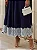 Vestido Midi Marinho Crepe Ravena e Renda Joe - Imagem 2
