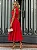 Vestido Midi Vermelho Laço no Ombro Aliança - Imagem 3