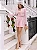 Conjunto Rosa de Vestido Midi e Casaco Cropped Alana - Imagem 1