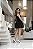 Vestido Curto Preto com Aplicações de Pérolas Oxford - Imagem 4