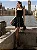 Vestido Curto Preto com Aplicações de Pérolas Oxford - Imagem 2
