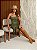 Vestido Curto em Suede Verde Oliva com Franjas Camila Pacheco - Imagem 2