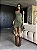 Vestido Curto em Suede Verde Oliva com Franjas Camila Pacheco - Imagem 2