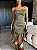Vestido Curto em Suede Verde Oliva com Franjas Camila Pacheco - Imagem 3
