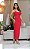 Vestido Midi Crepe Vermelho com Renda Manu - Imagem 1