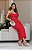 Vestido Midi Crepe Vermelho com Renda Manu - Imagem 3