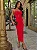 Vestido Midi Crepe Vermelho com Renda Manu - Imagem 1