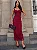 Vestido Midi em Renda Guipir Marsala Maju - Imagem 1