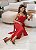 Vestido Midi Vermelho em Crepe Alfaiataria com Laços Mada - Imagem 2