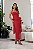 Vestido Midi Vermelho em Crepe Alfaiataria com Laços Mada - Imagem 1
