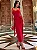 Vestido Midi Vermelho em Crepe Alfaiataria com Laços Mada - Imagem 1
