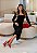 Vestido Midi em Tule Aveludado Preto com Drapeado Milly - Imagem 2