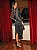 Vestido Midi em Tule Aveludado Preto com Drapeado Milly - Imagem 3