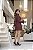 Vestido Curto Malha Vinho com Lurex e Punhos Balonê Maia - Imagem 5