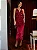 Vestido Midi em Veludo Texturizado Marsala Frente Única Malu - Imagem 1