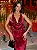 Vestido Midi em Veludo Texturizado Marsala Frente Única Malu - Imagem 4