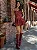 Vestido Curto Balonê Vermelho em Renda de Veludo Jade - Imagem 1