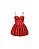 Vestido Curto Balonê Vermelho em Renda de Veludo Jade - Imagem 3