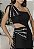 Vestido Midi Justo em Crepe Preto Assimétrico com Pedrarias Scandal - Imagem 4