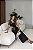 Vestido Midi Justo em Crepe Preto Assimétrico com Pedrarias Scandal - Imagem 6