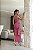 Vestido Midi Justo em Crepe Pink Assimétrico com Pedrarias Scandal - Imagem 4