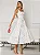 Vestido Midi Rodado em Crepe Textura Linho Charte - Imagem 1