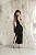Vestido Midi Justo Crepe Preto com Bordado Maison - Imagem 4