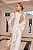 Vestido de Noiva Longo Off White com Busto em Renda e Saia Zibeline Jasmim - Imagem 6