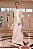 Vestido de Noiva Longo Off White com Busto em Renda e Saia Zibeline Jasmim - Imagem 1