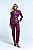 Conjunto Marsala em Couro PU Jaqueta Cropped Gola Alta e Calça com Zíper Nara - Imagem 1