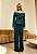 Conjunto Alfaiataria Blusa Ombro a Ombro Max Gola Peplum e Calça Verde Esmeralda - Imagem 1
