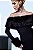 Vestido Longo Preto Jesey com decote Pelos Lady - Imagem 3