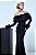 Vestido Longo Preto Jesey com decote Pelos Lady - Imagem 2