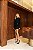 Conjunto Alfaiataria Jaqueta Cropped Gola Alta e Short com Fivelas Douradas - Imagem 3