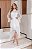 Vestido Mídi Off White em Renda com Recortes em Crepe Kamila - Imagem 6