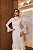 Vestido Mídi Off White em Renda Premium com Aplicação de Guipir Renata - Imagem 8