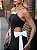 Vestido Midi Preto com Recortes e Laços Lany - Imagem 2