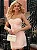 Vestido Curto Alfaiataria Estilo Corset Rosa Blush Babi - Imagem 2