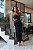 Vestido Midi Justo Preto Assimétrico com Recorte e Bordado Keila - Imagem 9
