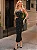 Vestido Midi Justo Preto Assimétrico com Recorte e Bordado Keila - Imagem 1