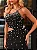 Vestido Midi Justo Preto Assimétrico com Recorte e Bordado Keila - Imagem 2